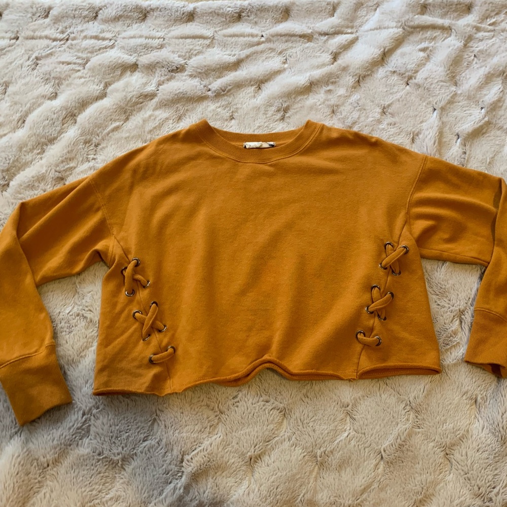 Pink Rose cropped sweater